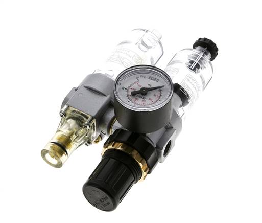 FRL 2-Part G1/4'' 350 l/min 0.5-16.0bar/7-232psi Semi-Auto Polycarbonate Standard 0