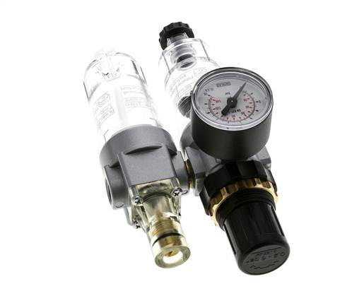 FRL 2-Part G1/4'' 350 l/min 0.5-6.0bar/7-87psi Semi-Auto Polycarbonate Standard 0