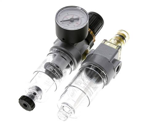 FRL 2-Part G1/8'' 350 l/min 0.5-10.0bar/7-145psi Semi-Auto Polycarbonate Standard 0