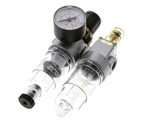 FRL 2-Part G1/4'' 350 l/min 0.5-16.0bar/7-232psi Semi-Auto Polycarbonate Standard 0