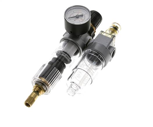 FRL 2-Part G1/4'' 350 l/min 0.5-10.0bar/7-145psi Auto Polycarbonate Standard 0