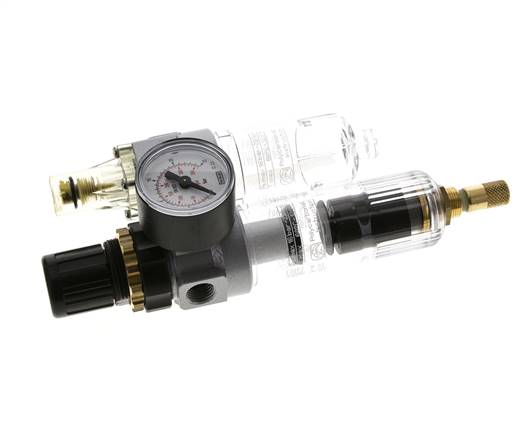 FRL 2-Part G1/4'' 350 l/min 0.5-16.0bar/7-232psi Auto Polycarbonate Standard 0