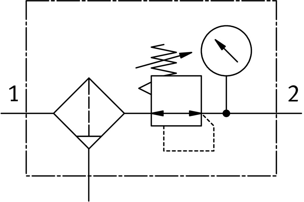 Festo Compressed Air Filter Regulator G1/4'' 0.5-12bar 1400l/min 40µm Mini - 159631