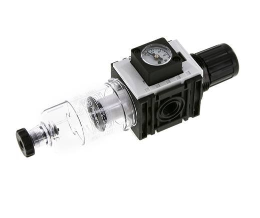 Filter-Regulator G1/4'' 1000 l/min 0.5-8.0bar/7-116psi Semi-Auto Polycarbonate Futura 0