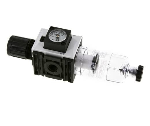 Filter-Regulator G1/4'' 1000 l/min 0.5-8.0bar/7-116psi Semi-Auto Polycarbonate Futura 0