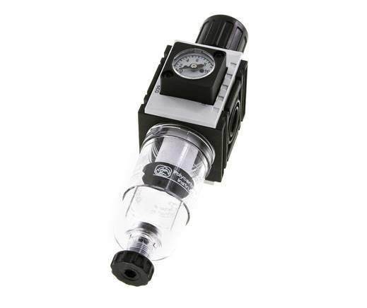 Filter-Regulator G1/4'' 1000 l/min 0.5-8.0bar/7-116psi Semi-Auto Polycarbonate Futura 0
