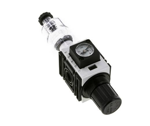 Filter-Regulator G1/4'' 1000 l/min 0.5-8.0bar/7-116psi Semi-Auto Polycarbonate Futura 0