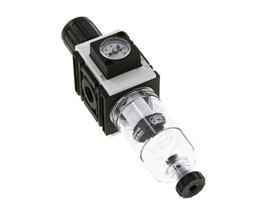 Filter-Regulator G1/4'' 1000 l/min 0.5-8.0bar/7-116psi Semi-Auto Polycarbonate Futura 0