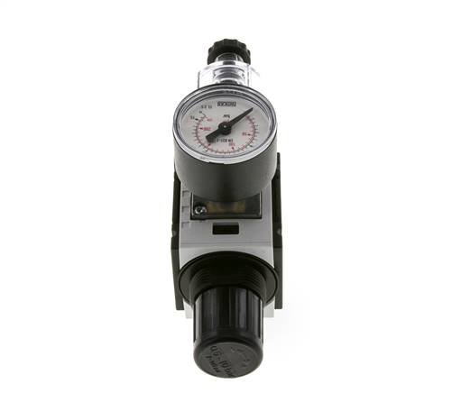 Filter-Regulator G1/4'' 1000 l/min 0.5-10.0bar/7-145psi Semi-Auto 40 mm Pressure Gauge Polycarbonate Futura 0