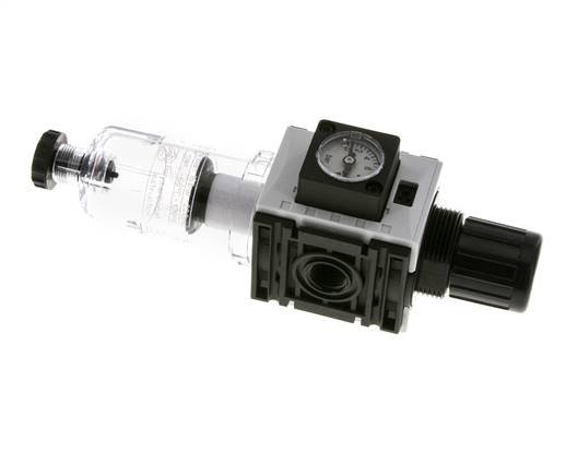 Filter-Regulator G1/4'' 1000 l/min 0.5-10.0bar/7-145psi Semi-Auto Polycarbonate Futura 0