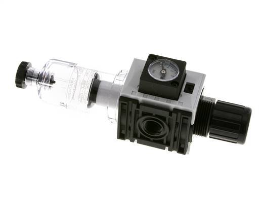 Filter-Regulator G1/4'' 1000 l/min 0.2-4.0bar/3-58psi Semi-Auto Polycarbonate Futura 0