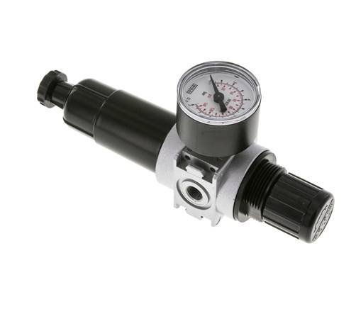 Filter-Regulator G1/8'' 1450 l/min 0.2-6.0bar/3-87psi Semi-Auto 40 mm Pressure Gauge Metal Multifix 0