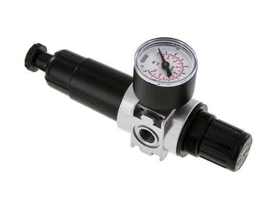 Filter-Regulator G1/4'' 1450 l/min 0.2-6.0bar/3-87psi Semi-Auto 40 mm Pressure Gauge Metal Multifix 0