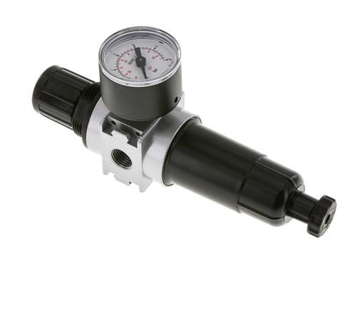 Filter-Regulator G1/4'' 1450 l/min 0.1-3.0bar/1-44psi Semi-Auto 40 mm Pressure Gauge Metal Multifix 0