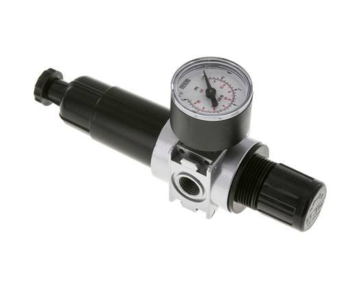 Filter-Regulator G1/4'' 1450 l/min 0.1-3.0bar/1-44psi Semi-Auto 40 mm Pressure Gauge Metal Multifix 0