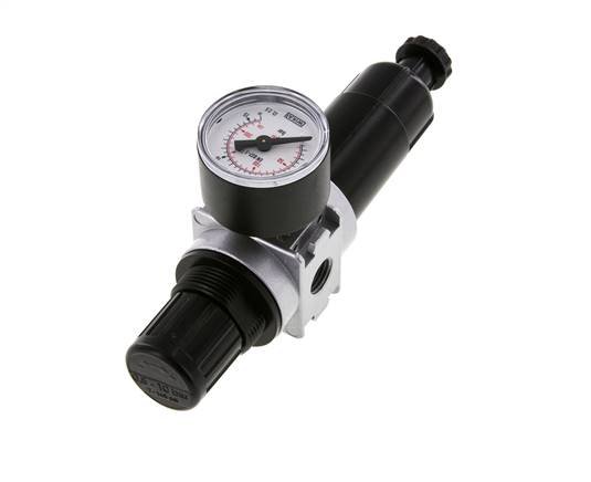 Filter-Regulator G1/4'' 1450 l/min 0.5-10.0bar/7-145psi Semi-Auto 40 mm Pressure Gauge Metal Multifix 0