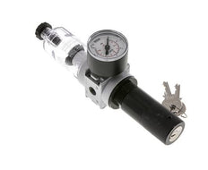 Filter-Regulator G1/8'' 1450 l/min 0.1-3.0bar/1-44psi Semi-Auto 40 mm Pressure Gauge Cylinder Lock Polycarbonate Multifix 0
