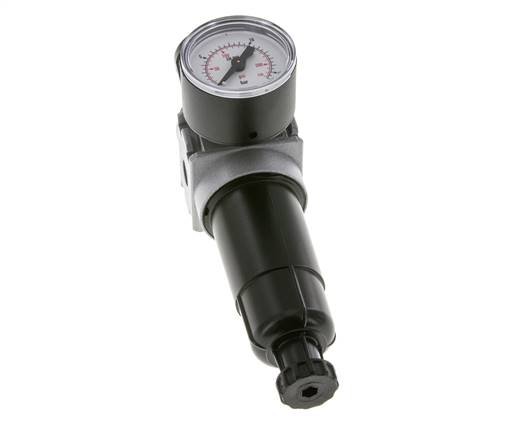 Filter-Regulator G1/8'' 1450 l/min 0.5-10.0bar/7-145psi Semi-Auto 40 mm Pressure Gauge Metal Multifix 0