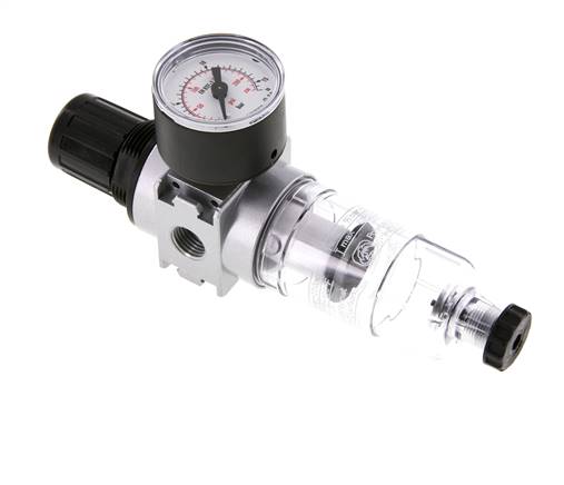 Filter-Regulator G1/4'' 1450 l/min 0.5-10.0bar/7-145psi Semi-Auto 40 mm Pressure Gauge Polycarbonate Multifix 0