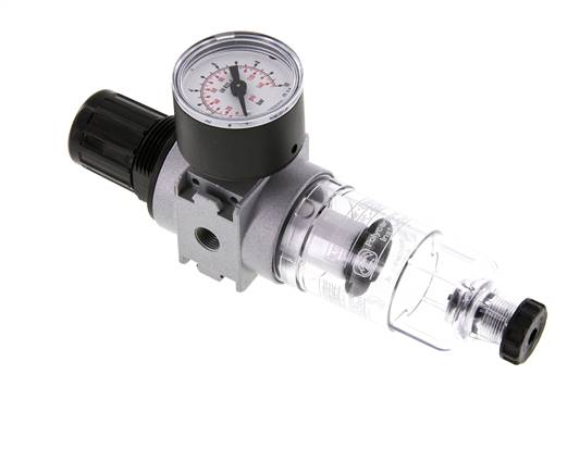 Filter-Regulator G1/8'' 1450 l/min 0.2-6.0bar/3-87psi Semi-Auto 40 mm Pressure Gauge Polycarbonate Multifix 0