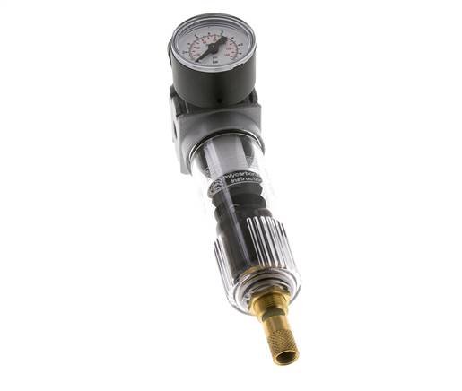 Filter-Regulator G1/8'' 1450 l/min 0.2-6.0bar/3-87psi Auto 40 mm Pressure Gauge Polycarbonate Multifix 0