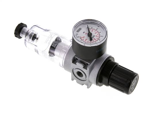 Filter-Regulator G1/8'' 1450 l/min 0.2-6.0bar/3-87psi Semi-Auto 40 mm Pressure Gauge Polycarbonate Multifix 0
