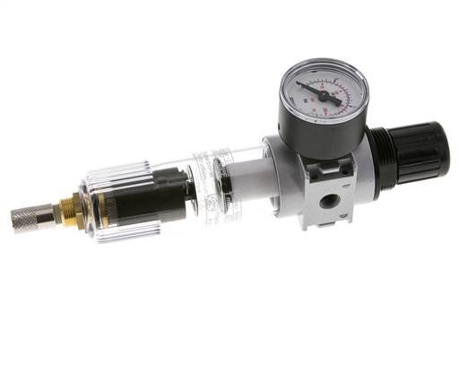 Filter-Regulator G1/8'' 1450 l/min 0.5-10.0bar/7-145psi Auto (Closed Without Pressure) 40 mm Pressure Gauge Polycarbonate Multifix 0