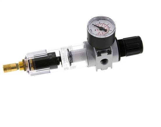 Filter-Regulator G1/4'' 1450 l/min 0.2-6.0bar/3-87psi Auto 40 mm Pressure Gauge Polycarbonate Multifix 0