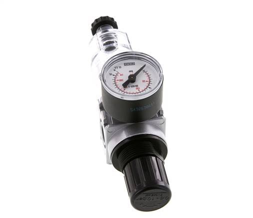 Filter-Regulator G1/4'' 1450 l/min 0.5-10.0bar/7-145psi Semi-Auto 40 mm Pressure Gauge Polycarbonate Multifix 0