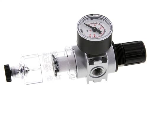 Filter-Regulator G1/4'' 1450 l/min 0.5-10.0bar/7-145psi Semi-Auto 40 mm Pressure Gauge Polycarbonate Multifix 0