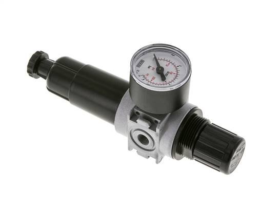 Filter-Regulator G1/8'' 1450 l/min 0.5-10.0bar/7-145psi Semi-Auto 40 mm Pressure Gauge Metal Multifix 0