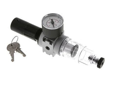 Filter-Regulator G1/8'' 1450 l/min 0.5-10.0bar/7-145psi Semi-Auto 40 mm Pressure Gauge Cylinder Lock Polycarbonate Multifix 0