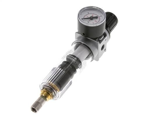 Filter-Regulator G1/8'' 1450 l/min 0.5-10.0bar/7-145psi Auto (Closed Without Pressure) 40 mm Pressure Gauge Polycarbonate Multifix 0