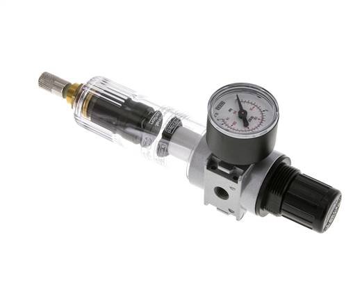 Filter-Regulator G1/8'' 1450 l/min 0.5-10.0bar/7-145psi Auto (Closed Without Pressure) 40 mm Pressure Gauge Polycarbonate Multifix 0