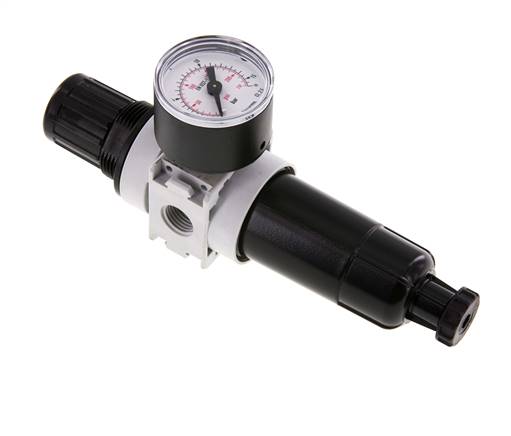 Filter-Regulator G1/4'' 700 l/min 0.5-10.0bar/7-145psi Semi-Auto 40 mm Pressure Gauge Metal Multifix 0