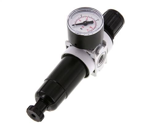 Filter-Regulator G1/4'' 700 l/min 0.5-10.0bar/7-145psi Semi-Auto 40 mm Pressure Gauge Metal Multifix 0