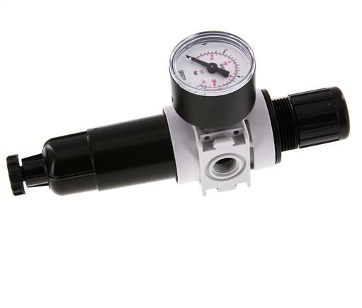 Filter-Regulator G1/4'' 700 l/min 0.5-10.0bar/7-145psi Semi-Auto 40 mm Pressure Gauge Metal Multifix 0
