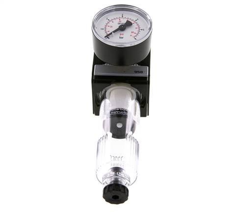 Filter-Regulator G1/4'' 1600 l/min 0.1-3.0bar/1-44psi Semi-Auto Polycarbonate Multifix 1