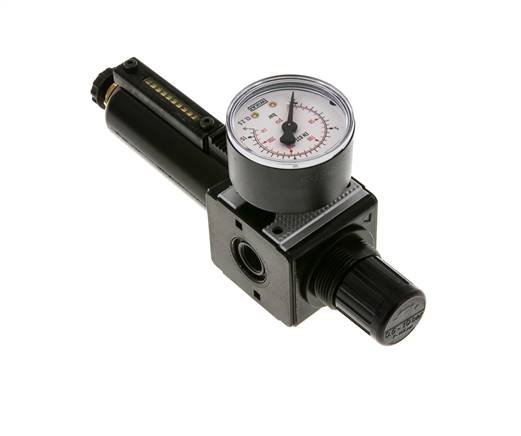 Filter-Regulator G1/4'' 1600 l/min 0.5-10.0bar/7-145psi Semi-Auto Metal Multifix 1