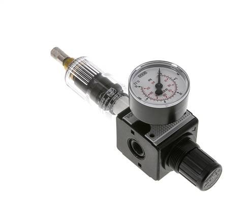 Filter-Regulator G1/4'' 1600 l/min 0.5-16.0bar/7-232psi Auto (Closed Without Pressure) Polycarbonate Multifix 1