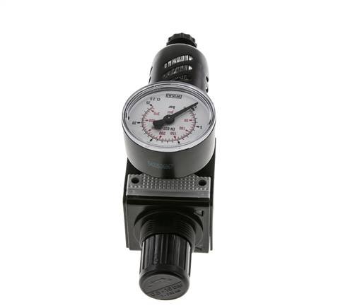 Filter-Regulator G3/8'' 1600 l/min 0.5-16.0bar/7-232psi Semi-Auto Protective Cage Polycarbonate Multifix 1