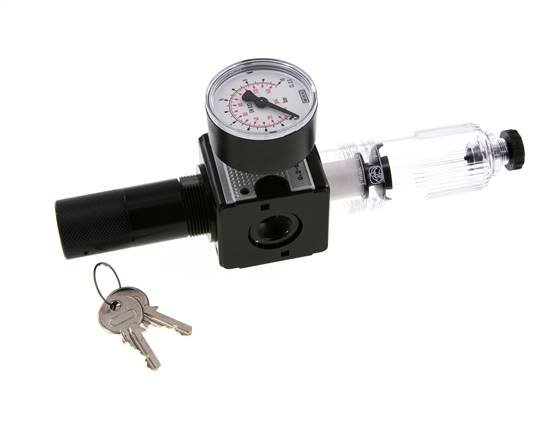 Filter-Regulator G3/8'' 1600 l/min 0.2-6.0bar/3-87psi Semi-Auto Cylinder Lock Polycarbonate Multifix 1