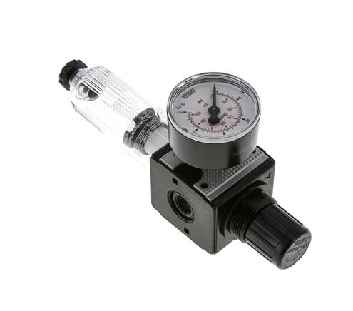 Filter-Regulator G1/4'' 1600 l/min 0.5-16.0bar/7-232psi Semi-Auto Polycarbonate Multifix 1
