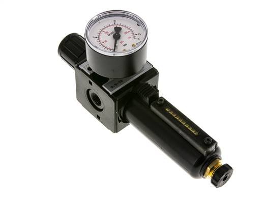 Filter-Regulator G1/4'' 1600 l/min 0.5-10.0bar/7-145psi Semi-Auto Metal Multifix 1
