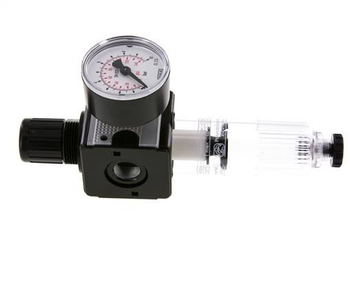 Filter-Regulator G3/8'' 1600 l/min 0.2-6.0bar/3-87psi Semi-Auto Polycarbonate Multifix 1