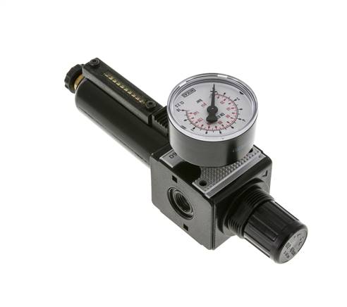 Filter-Regulator G1/4'' 1600 l/min 0.2-6.0bar/3-87psi Semi-Auto Metal Multifix 1