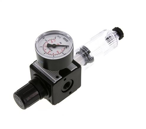 Filter-Regulator G1/4'' 1600 l/min 0.1-3.0bar/1-44psi Semi-Auto Polycarbonate Multifix 1