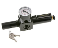 Filter-Regulator G3/8'' 1600 l/min 0.5-16.0bar/7-232psi Semi-Auto Cylinder Lock Metal Multifix 1