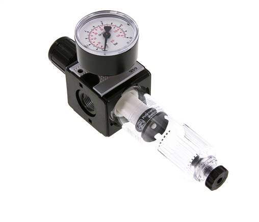 Filter-Regulator G3/8'' 1600 l/min 0.2-6.0bar/3-87psi Semi-Auto Polycarbonate Multifix 1