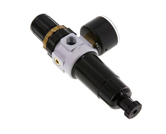 Filter-Regulator G1/4'' 350 l/min 0.5-10.0bar/7-145psi Semi-Auto Metal Standard 0